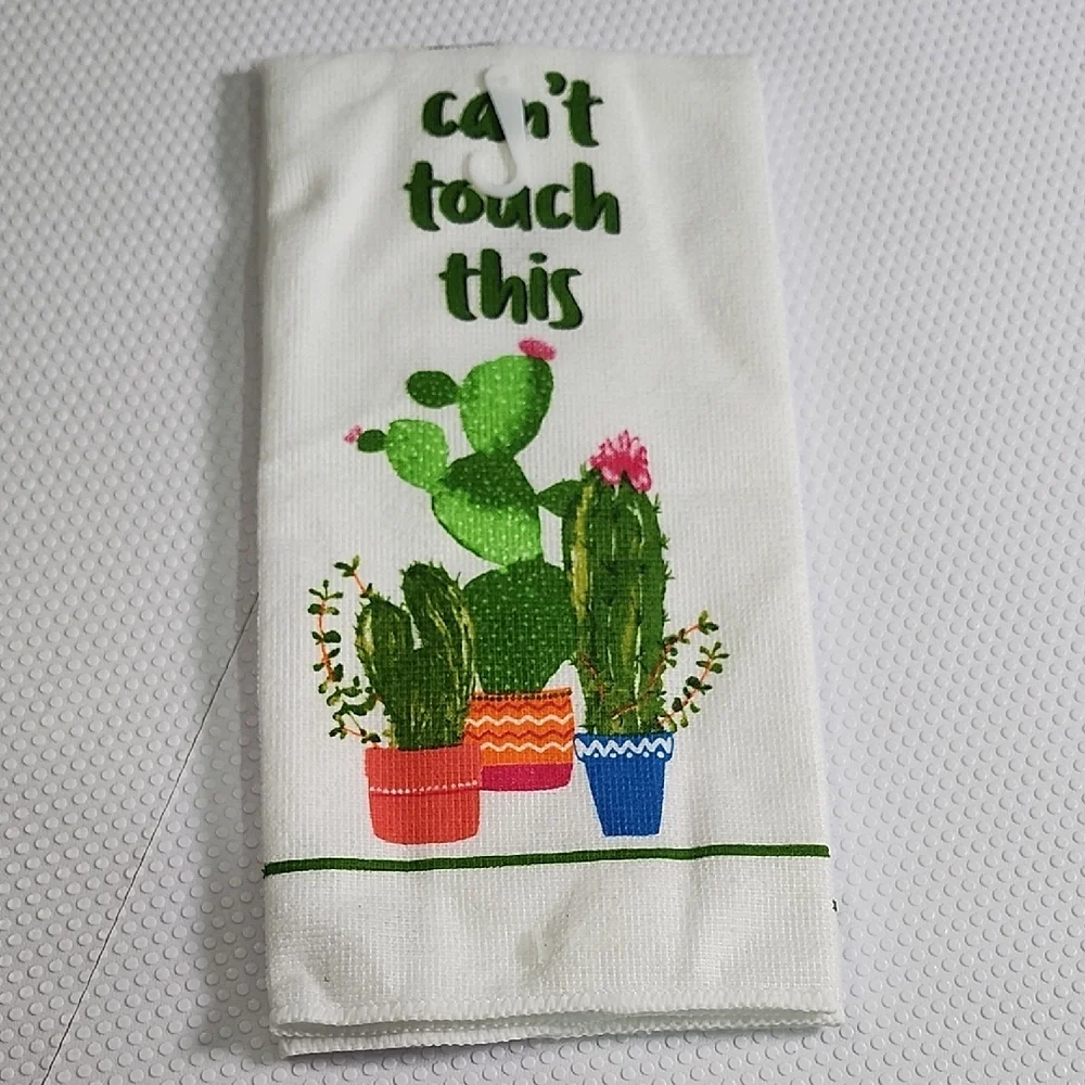 Can't Touch This Cactus Kitchen Towel New With Tags